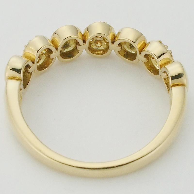 音羽屋□ ダイヤモンド/0.17ct K18YG デザイン リング 12号 仕上済 