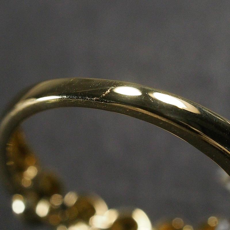 音羽屋□ ダイヤモンド/0.17ct K18YG デザイン リング 12号 仕上済 