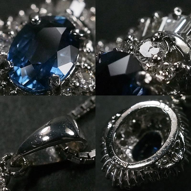 音羽屋□ サファイア/0.83ct ダイヤ/0.65ct Pt900/Pt850 プラチナ