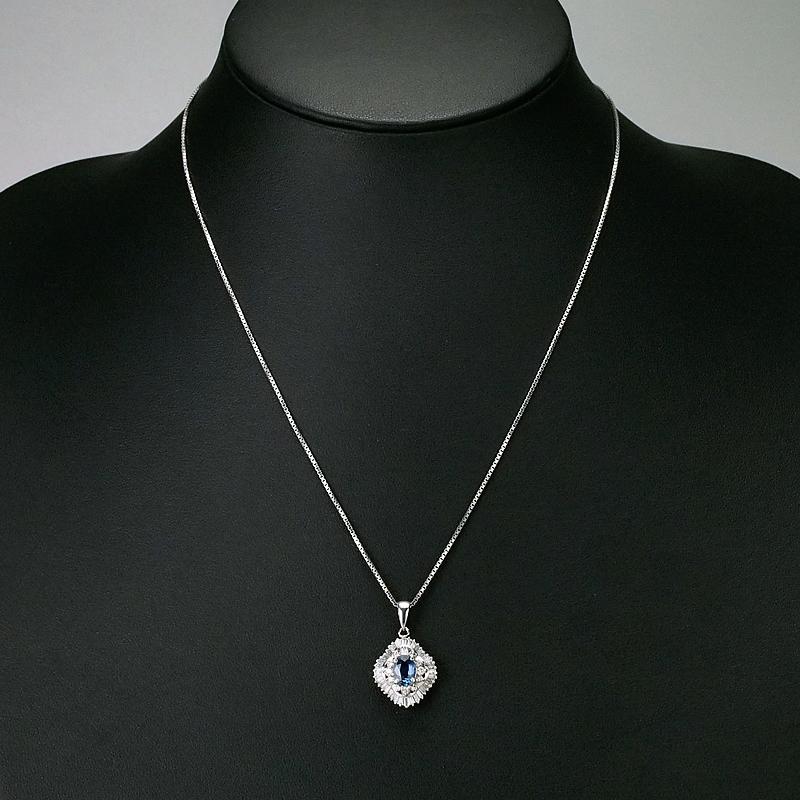 音羽屋□ サファイア/0.83ct ダイヤ/0.65ct Pt900/Pt850 プラチナ