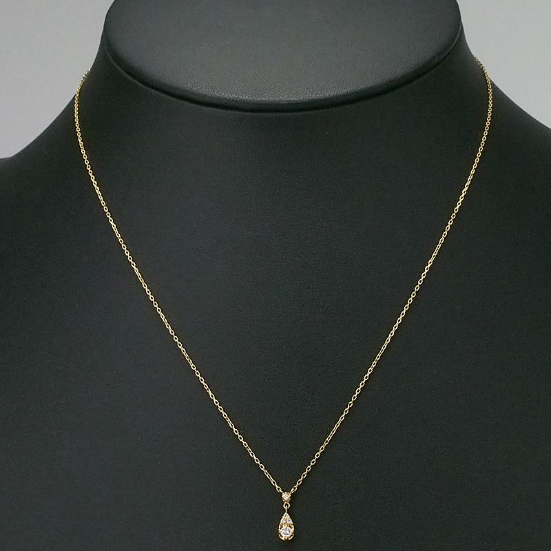 【美品】ヴァンドーム青山　ダイヤモンド　ネックレス　K18 約40㎝ 音羽屋□ ヴァンドーム青山 VENDOME AOYAMA ダイヤモンド K18YG