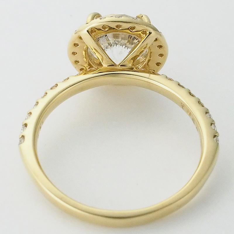 音羽屋□ H/I-1 ダイヤモンド/2.056ct 0.31ct K18YG デザイン リング 