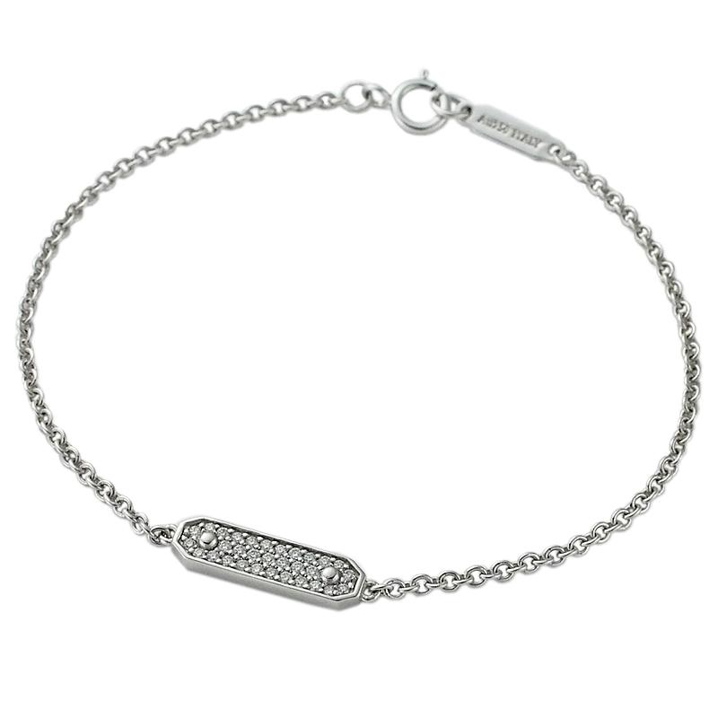 音羽屋□ ティファニー TIFFANY&Co. タグチェーン ブレスレット K18WG 