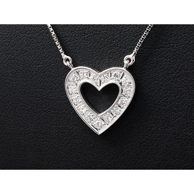 音羽屋 送料無料 ミキモト Mikimoto ダイヤモンド K14wg ホワイトゴールド ハートネックレス A5963 質音羽屋中板橋店 通販 Yahoo ショッピング