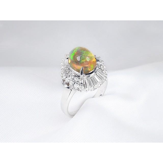 新版 音羽屋■送料無料■ メキシコオパール/2.52ct ダイヤ/0.941ct Pt900 リング 13.5号 仕上済, スーツケースのTHE CASE FACTORY a37a0097