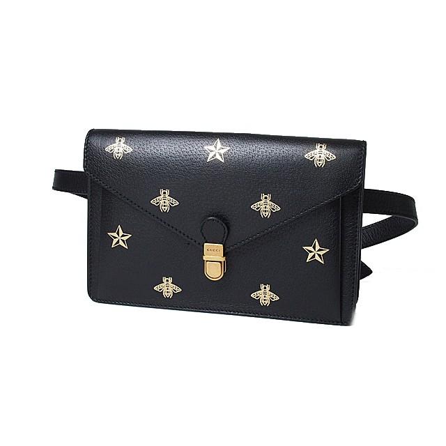 音羽屋□ グッチ GUCCI ビースター レザー ベルトバッグ 500964