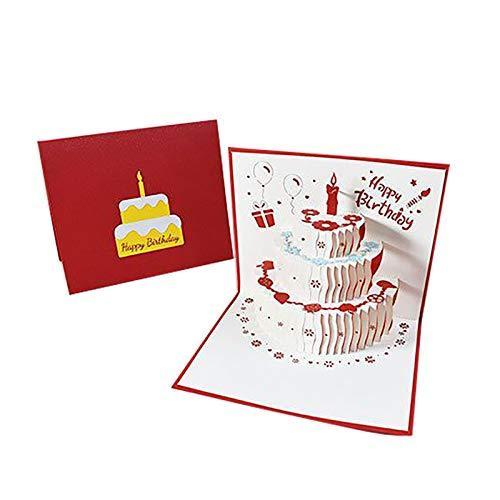 誕生日グリーティングカード 3d 三次元ケーキ 封筒付き S オリオンtimesストア 通販 Yahoo ショッピング