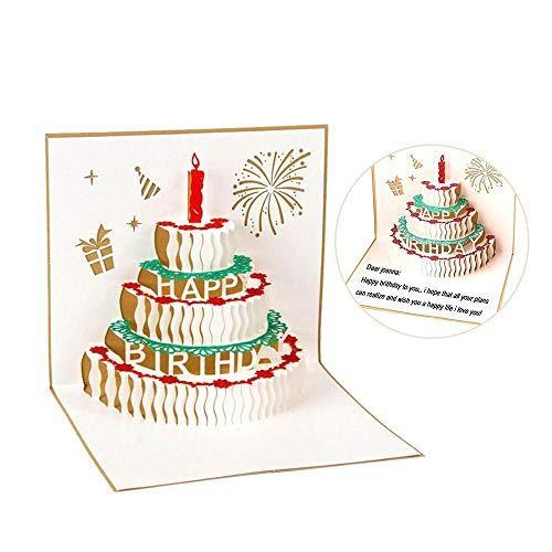 お誕生日カード バースデーカード 誕生日ケーキ 3dポップアップカード バースデーケーキカード 3d誕生日グリーティングカード お誕生日おめでとうハッ S オリオンtimesストアyahoo 店 通販 Yahoo ショッピング
