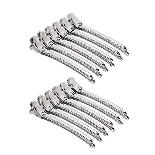 12本セット ダッカール ヘアクリップ プロ用 美容業界 美容師 前髪 業務用 強力 跡がつかない 髪留め ヘアピン ワニクリップ ステンレスシルバー S 2101 オリオンtimesストアyahoo 店 通販 Yahoo ショッピング