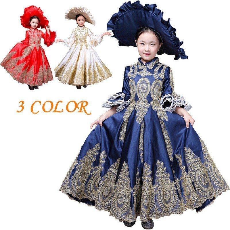 ついに再入荷 キッズ 子供 服 ワンピース チャイナネックドレス ロングドレス 司会ドレス フォーマル 女の子