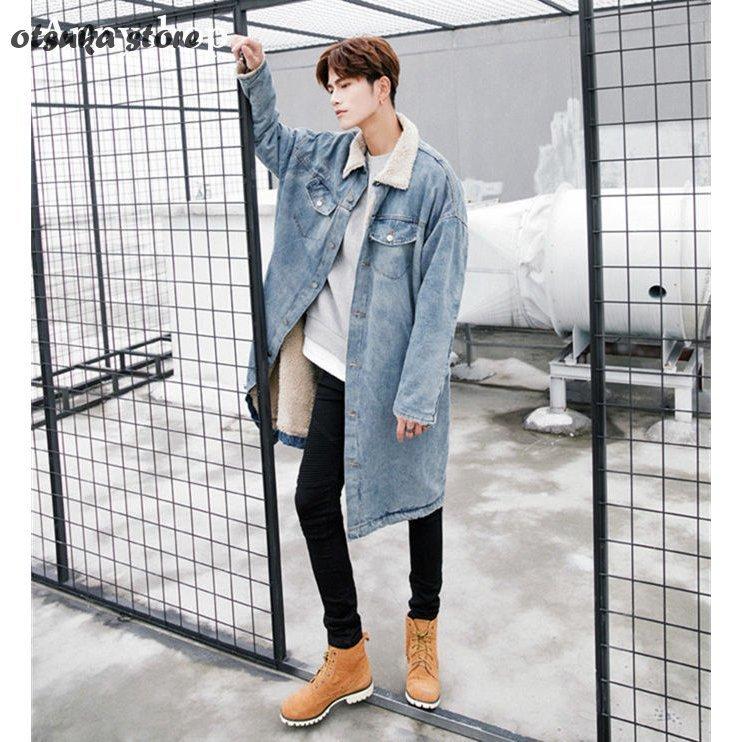 正規店仕入れの 裏ボアジャケット ジージャン 長袖 デニムシャツ 裏起毛 Gジャン メンズ デニムジャケット ロング デニムシャツ 裏起毛 Gジャン メンズ デニムジャケット ヴィンテージ カジュアル かっこいい 秋冬 防風 防寒 ロング丈 ジャケット Affaires Sociales