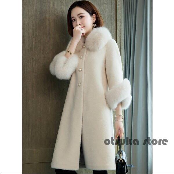 ボアコート ムートンコート レディース 冬 40代 ファーコート フェイクムートン アウター ファー付き 新品本物 防寒 おしゃれ ロングコート オーバーコート