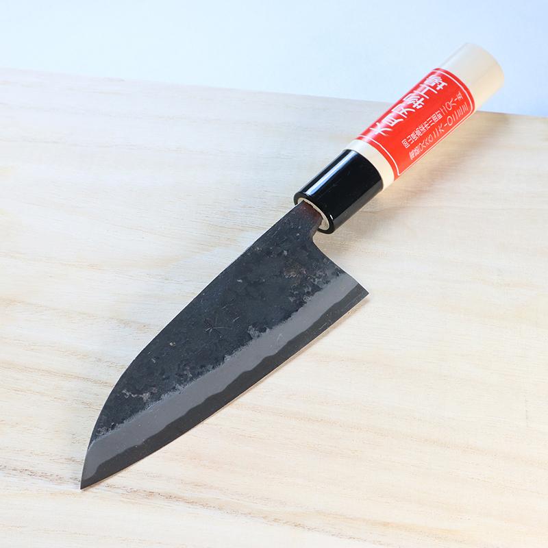小出刃包丁 安来鋼（白紙） 刃渡り120mm 両刃（左右兼用） 職人手作り