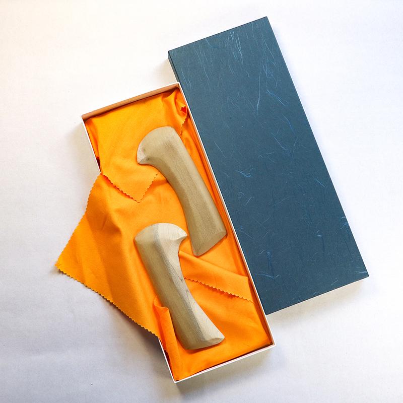 麺切り包丁 安来鋼（青紙） 全長330mm 職人手作り : 大月刃物工場