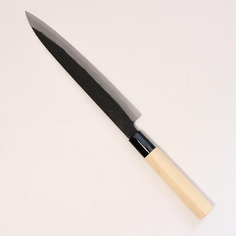 刺身包丁 安来鋼（青紙） 刃渡り210mm 両刃（左右兼用） 職人手作り｜otsukihamono｜02