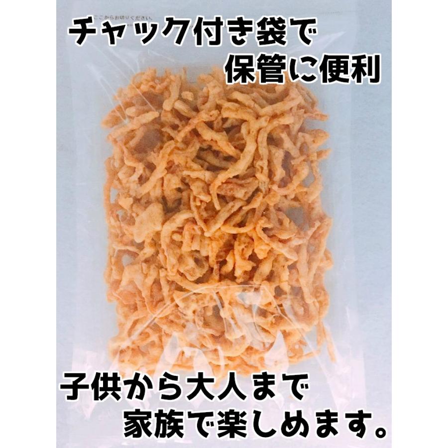 ポイント消化 送料無料 ピリ辛 さきいかの天ぷら 150g 徳用チャック付き袋 メール便送料無料 お試し｜otsumamikoubou｜03