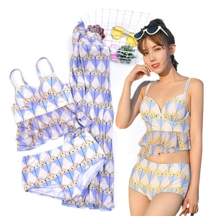 水着 レディース 体型カバー 3点セット ロングパンツ ビキニ タンキニ ガウチョパンツ ビスチェ お腹 お尻 太もも 脚 カバー プール かわいい 女性 Utiei 18 おつとめストア 通販 Yahoo ショッピング