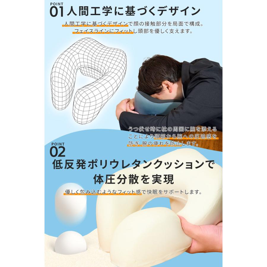 現役医師監修 昼寝 枕 うつ伏せ 仮眠 快適 まくら デスク オフィス