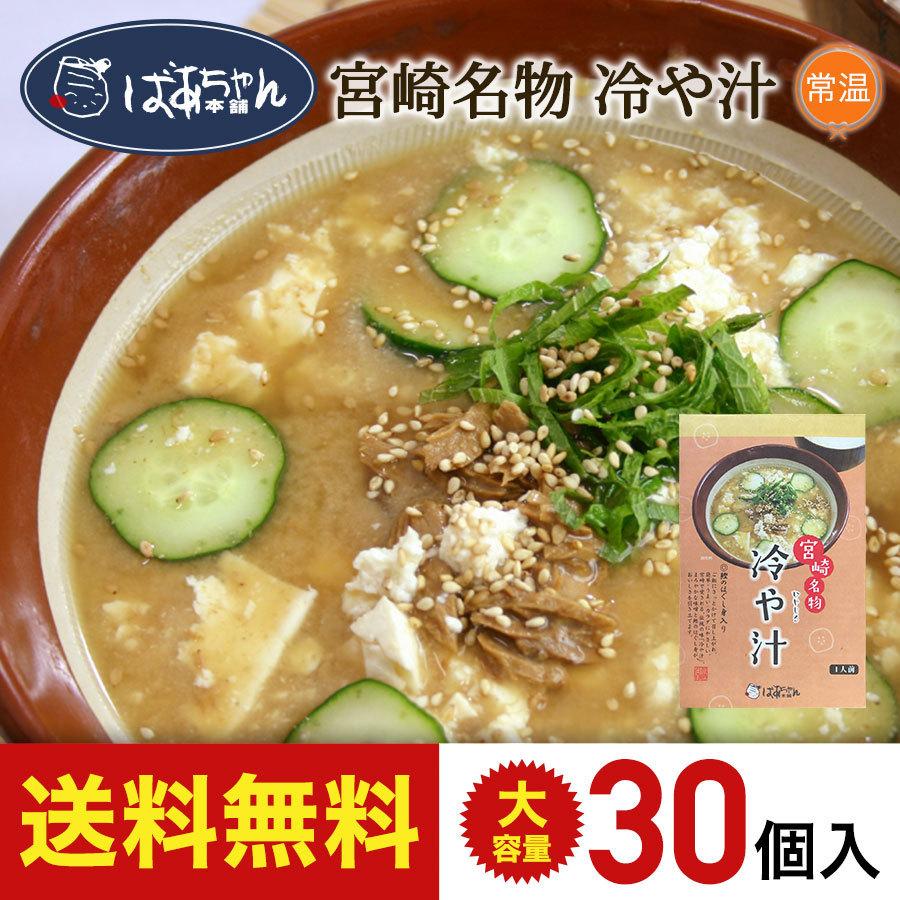 【大容量・送料無料】宮崎名物・冷や汁 30パック ばあちゃん本舗