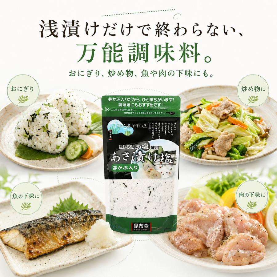 浅漬け塩 芽かぶ入り 焼塩使用 万能調味料 あさ漬けの素 漬物の素 260g