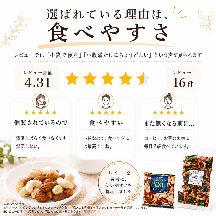 博屋 ミックスナッツ 小分け 個包装 4種 食物繊維 ビタミン おつまみ