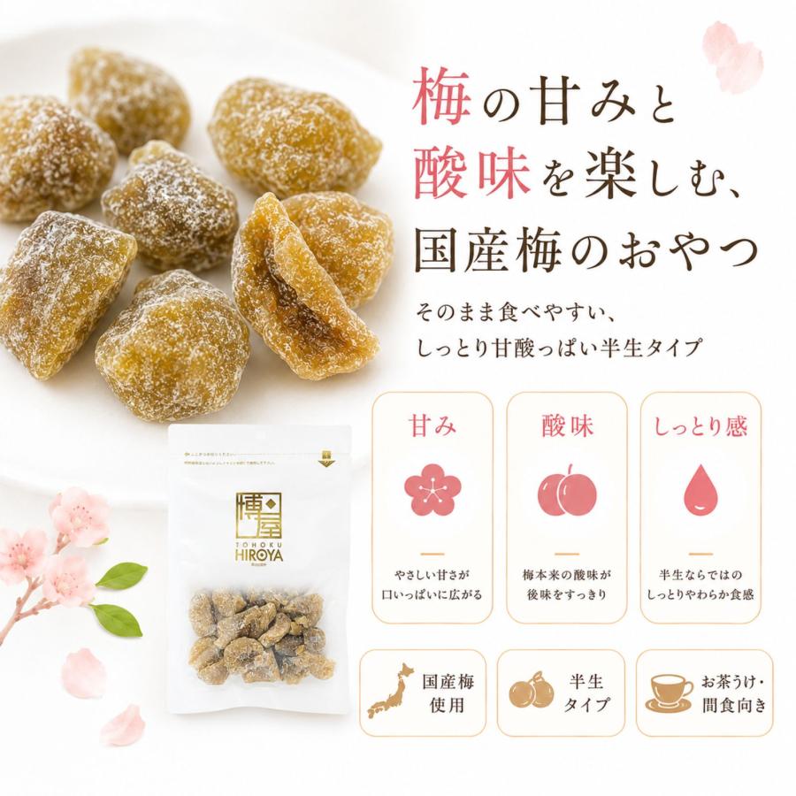 博屋 ドライフルーツ 国産 白加賀梅 国産梅 干し梅 種なし 甘酸っぱい