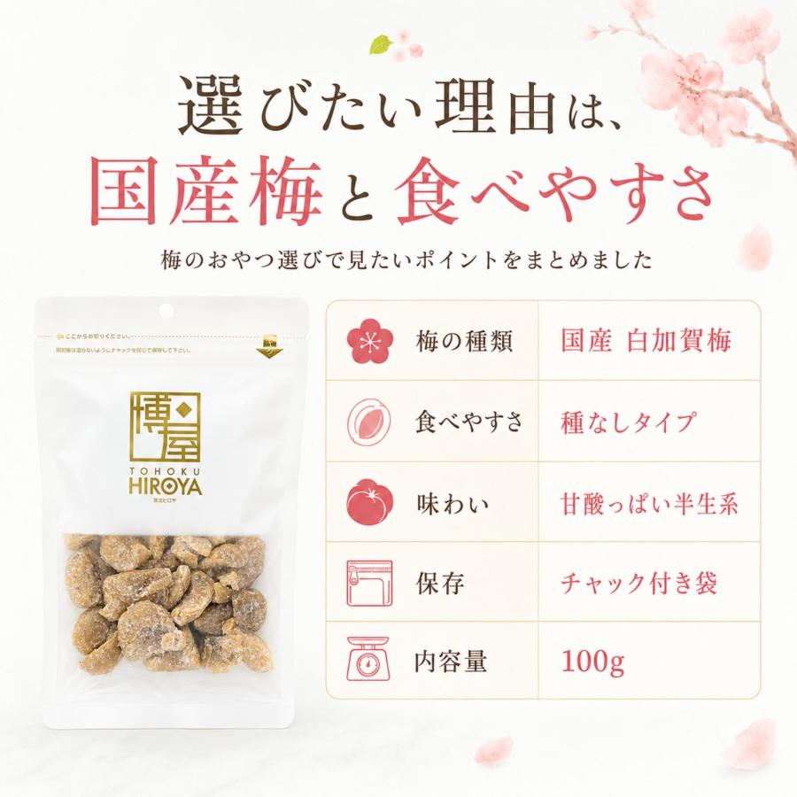 博屋 ドライフルーツ 国産 白加賀梅 国産梅 干し梅 種なし 甘酸っぱい