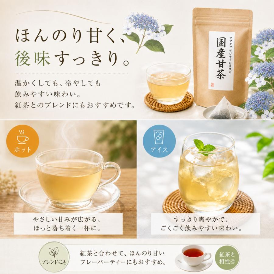 博屋 甘茶 ティーパック 国産 健康茶 ノンカフェイン アマチャズル茶