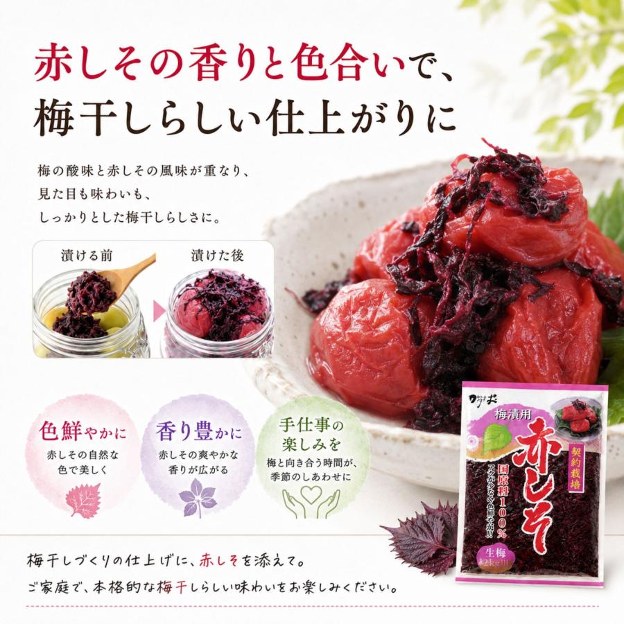 赤しそ 国産 梅干し用 もみしそ 400g 梅2kg用 しそ漬け 梅漬け用 保存