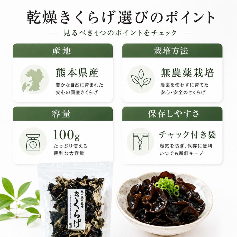 博屋 乾燥 きくらげ 国産 九州産 熊本産 無農薬 食物繊維 中華