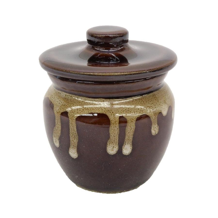 陶器 ミニ壺 （ ミニ ） 蓋付き 卓上 梅干し壺 味噌壺 漬物壺 タレ壺 小