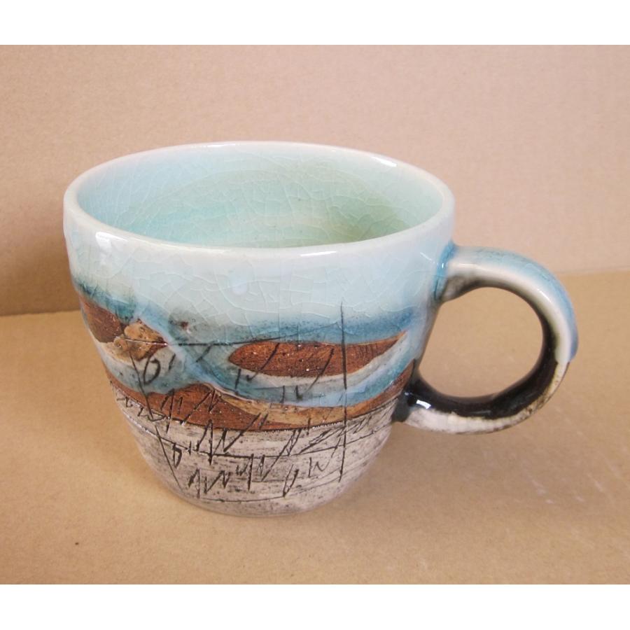 和風マグカップ陶芸家オリジナル陶芸作品 作家物 美濃伊賀トルコ
