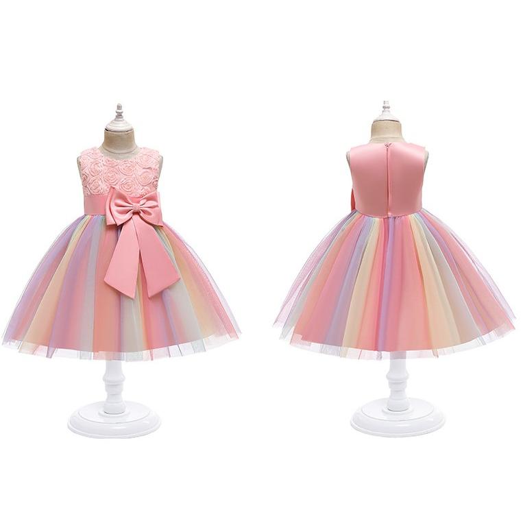 キッズ ドレス 子供 ピアノ発表会 結婚式 チュール レインボー フォーマルドレス | ブランド登録なし | 13