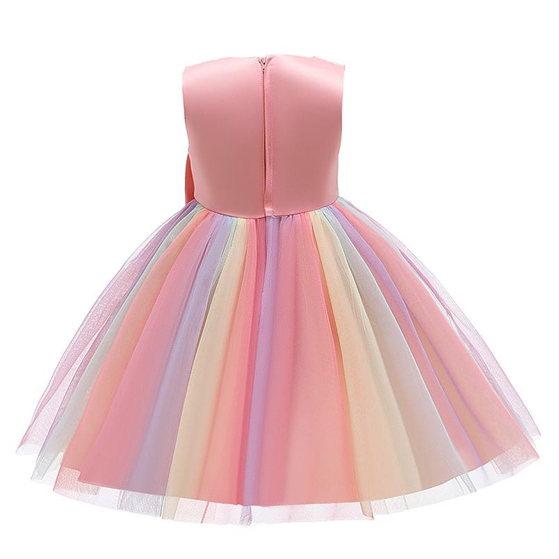 キッズ ドレス 子供 ピアノ発表会 結婚式 チュール レインボー フォーマルドレス | ブランド登録なし | 06