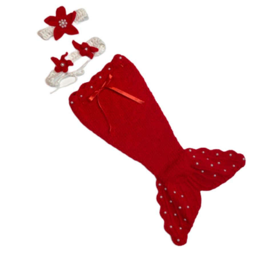 ニューボーンフォト セルフ 寝相アート ベビーコスチューム 新生児 撮影 マーメイド 人魚 衣装 着ぐるみ コスプレ | ブランド登録なし | 07