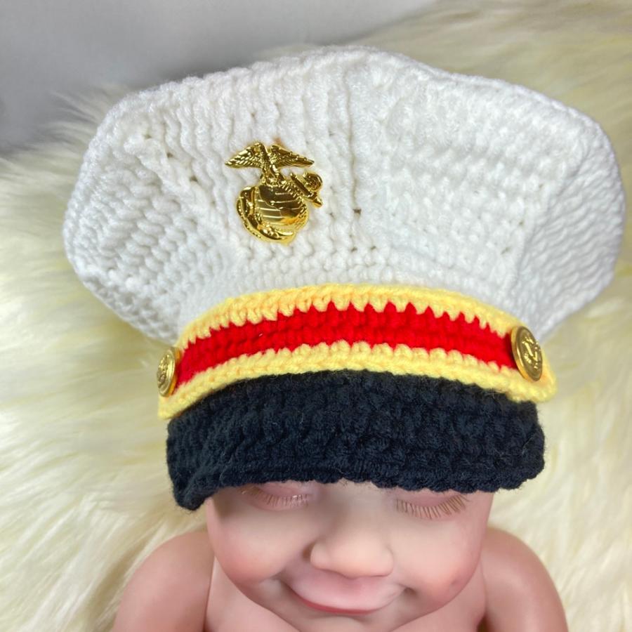 ニューボーンフォト セルフ 寝相 アート ベビーコスチューム コスプレ 衣装 着ぐるみ 新生児 撮影 海兵隊セット |  | 02