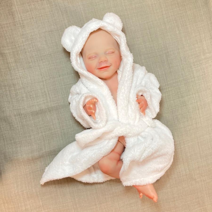 ニューボーンフォト セルフ 寝相 アート ベビーコスチューム コスプレ 衣装 着ぐるみ 新生児 撮影 バスローブ くまみみ |  | 01