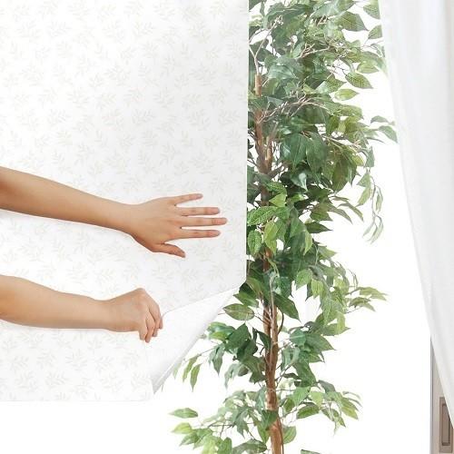 Dcmブランド 目隠しシートクリスタル リーフ グリーン 約92cm丈x90cm巻