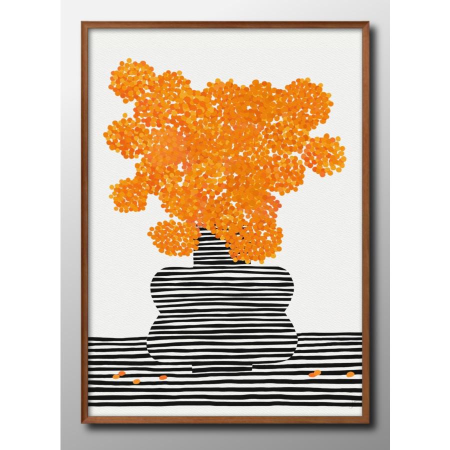 ポスター マリーゴールド フラワー 花 絵画 インテリア A3サイズ