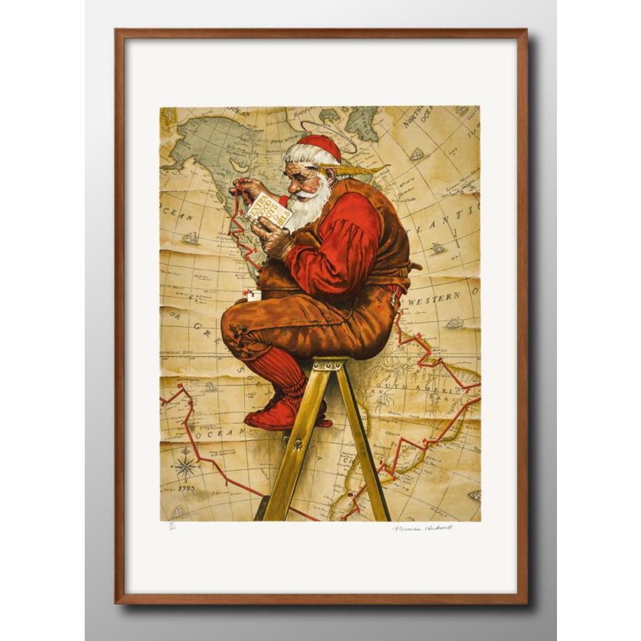 ポスター ノーマン ロックウェル サンタクロース Xmas クリスマス