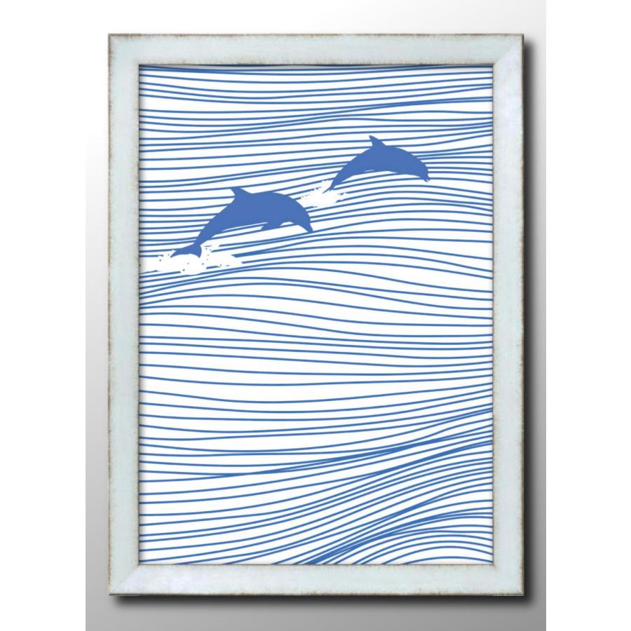 ポスター イルカ ドルフィン 絵画 インテリア A3サイズ アート 新築