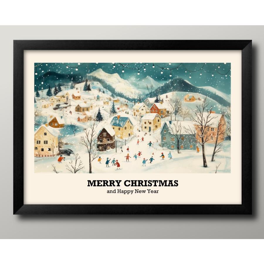 クリスマス サンタクロース 冬 ウィンター Xmas ビンテージ 絵画