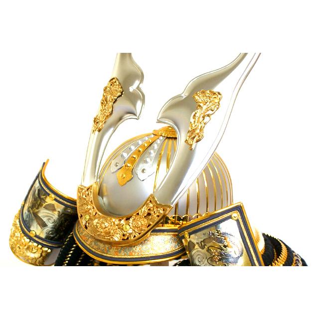 かぶれる兜 五月人形 久月 家紋付き 着用 収納飾り おしゃれ 豪華 人形屋の桜竹 爆買 | 久月 | 04