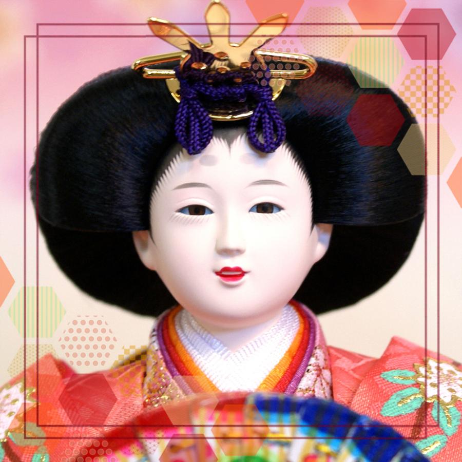 久月 雛人形 アクリルケース 五人 三人官女 パノラマ ケース飾り