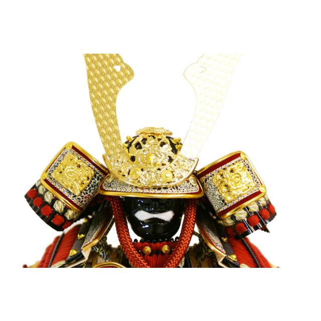 五月人形 久月作　家紋「茜絲縅兜　大鎧」鎧 甲冑 飾り おしゃれ 高級 | 久月 | 02