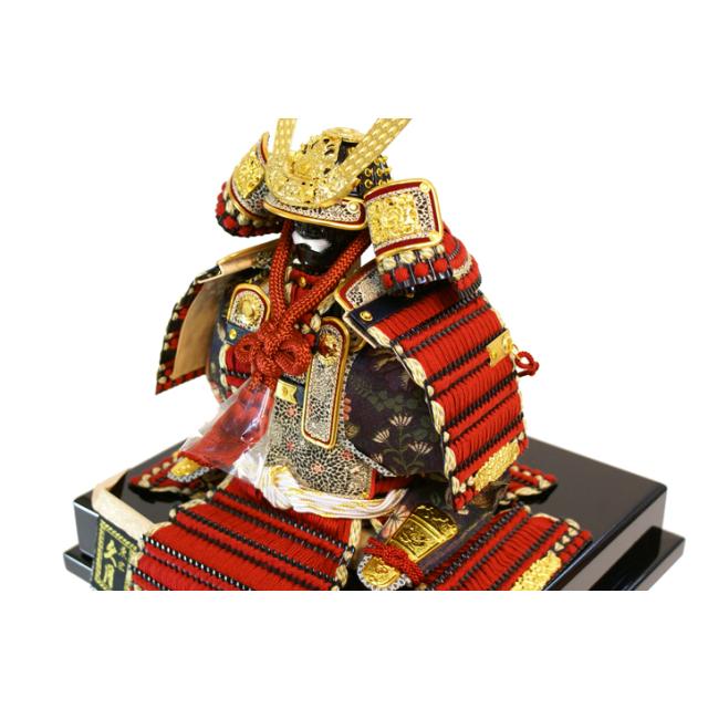 五月人形 久月作　家紋「茜絲縅兜　大鎧」鎧 甲冑 飾り おしゃれ 高級 | 久月 | 04