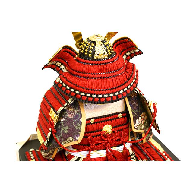 五月人形 久月作　家紋「茜絲縅兜　大鎧」鎧 甲冑 飾り おしゃれ 高級 | 久月 | 06