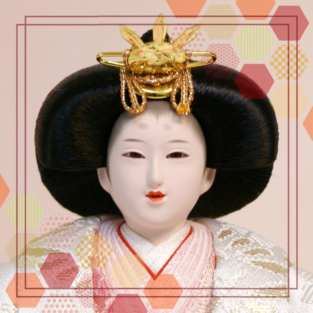 吉徳大光 雛人形 コンパクト 収納飾り 花こばこ (305-364) 463S50352