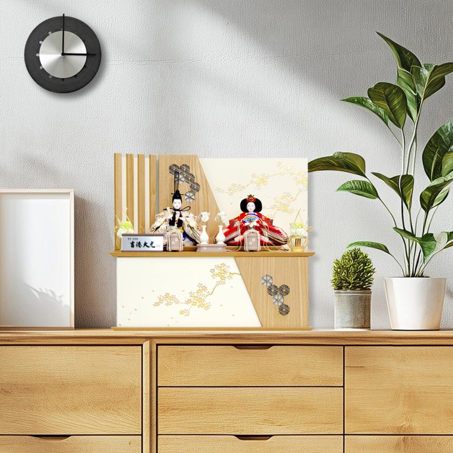 写真追加⭐︎【美品◦発送日ご相談】吉徳大光　雛人形　収納飾り 吉徳大光 雛人形 収納飾り LEDバックライト付き モダンコンパクト 305