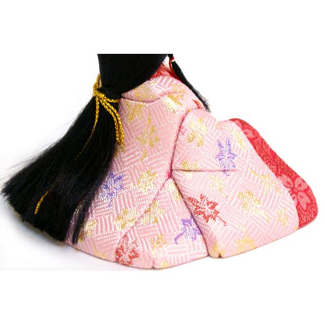 雛人形　木目込み　１５人飾り　吉徳大光 雛人形 吉徳大光 木目込み 一秀 親王飾り 赤枠ピンク刺繍屏風 横幅55cm